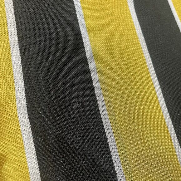 Vintage Nike Soccer Jersey Yellow Black Striped Center Swoosh Size M 90s Team - Picture 13 of 16